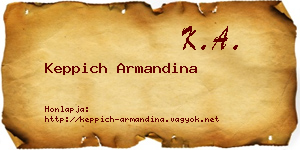 Keppich Armandina névjegykártya